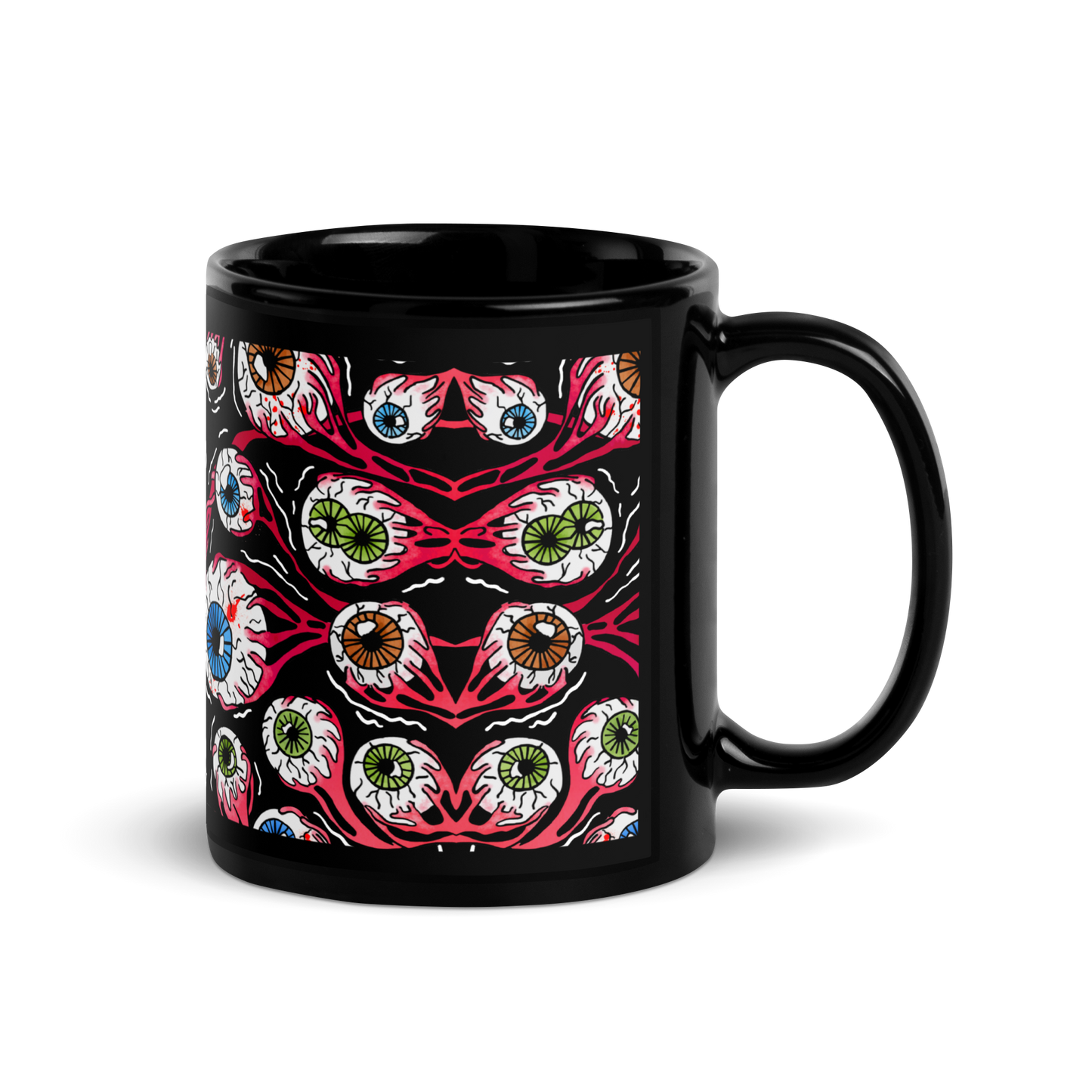 Black Glossy Mug (Eyeballs|Black)