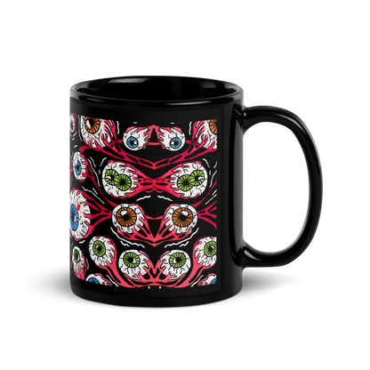 Black Glossy Mug (Eyeballs|Black)