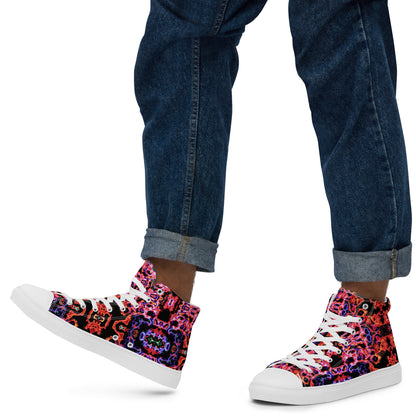 Men’s high top canvas shoes (Lava lamp)