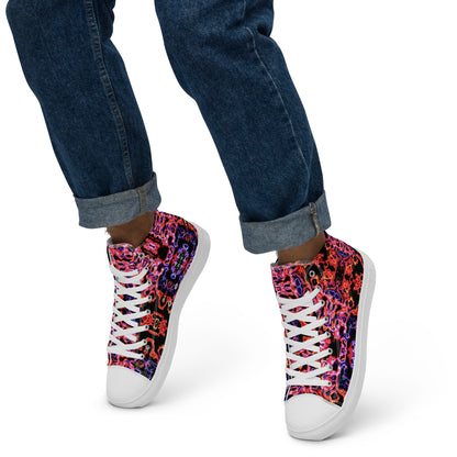 Men’s high top canvas shoes (Lava lamp)