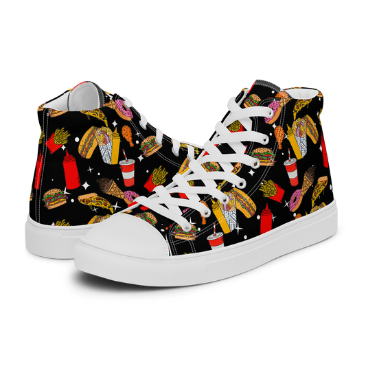 Men’s high top canvas shoes (Fast Food)