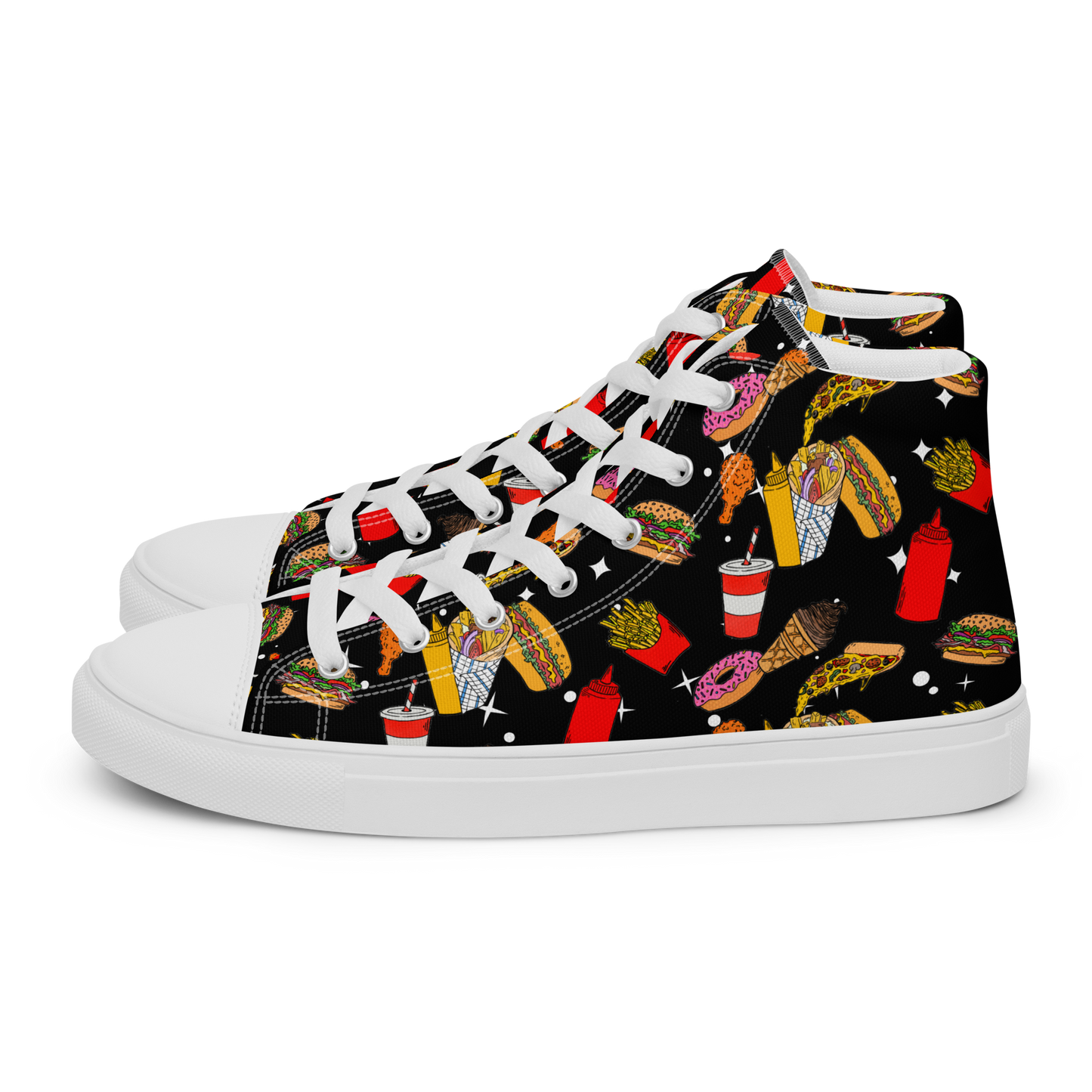 Men’s high top canvas shoes (Fast Food)