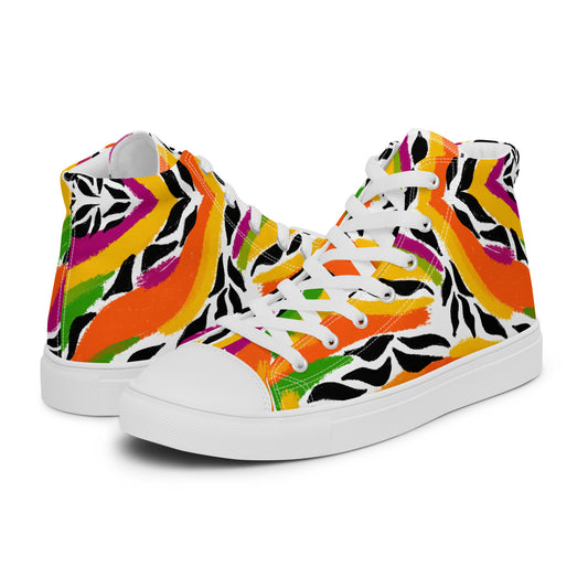 Men’s high top canvas shoes (Mango Mosaic)