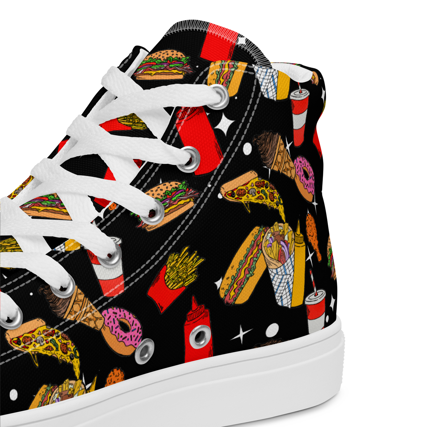 Men’s high top canvas shoes (Fast Food)