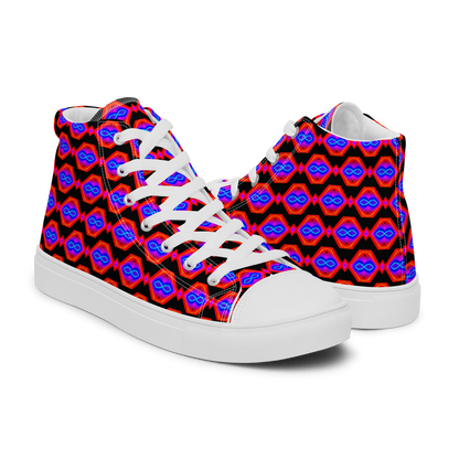 Men’s high top canvas shoes (Neon Honeycomb)