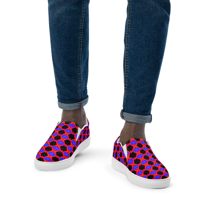 Men’s slip-on canvas shoes (Neon Honeycomb)