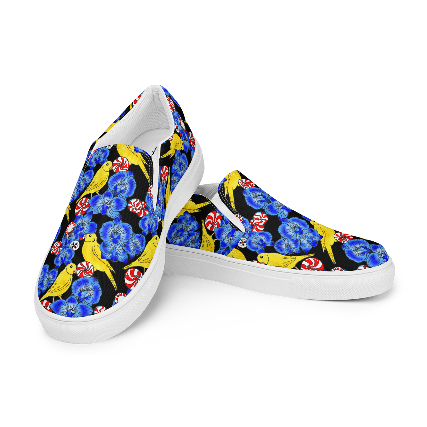 Men’s slip-on canvas shoes (Canaries & Orchids)