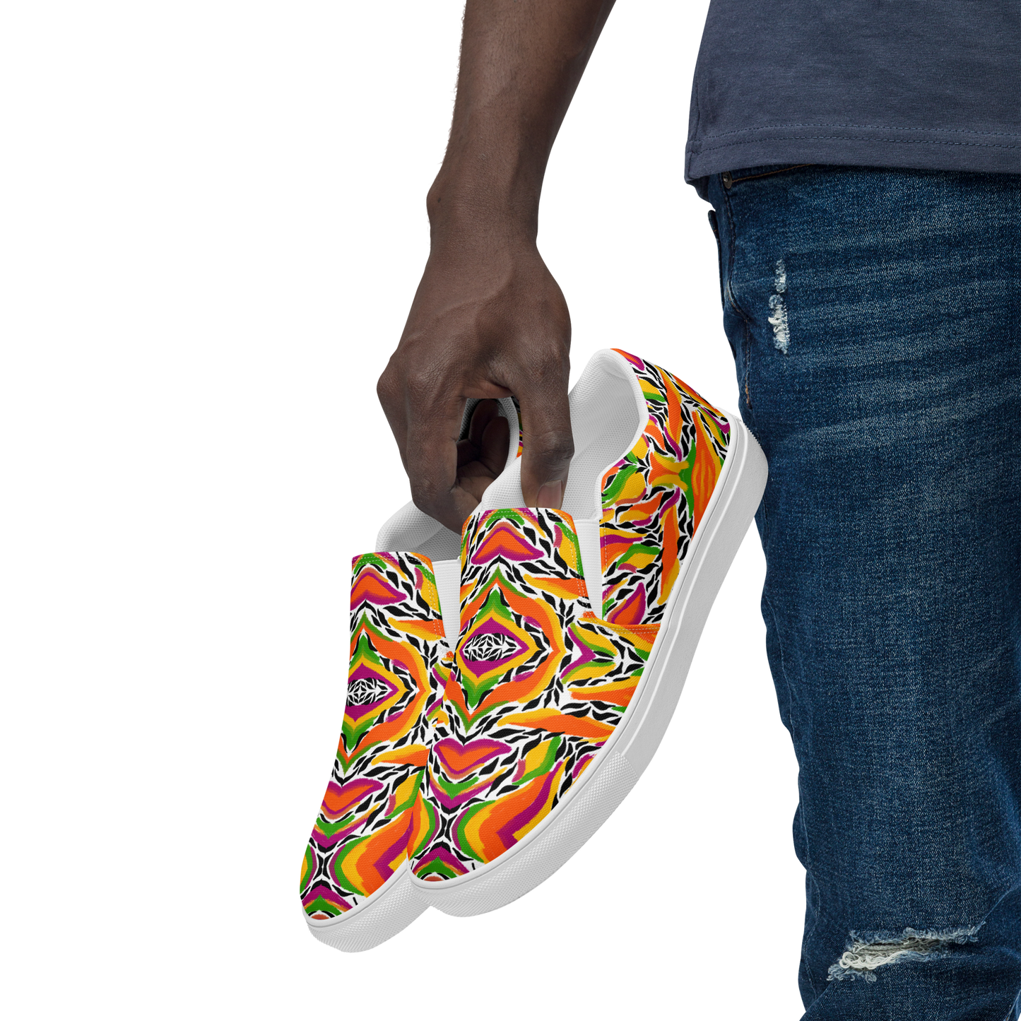 Men’s slip-on canvas shoes (Mango Mosaic)