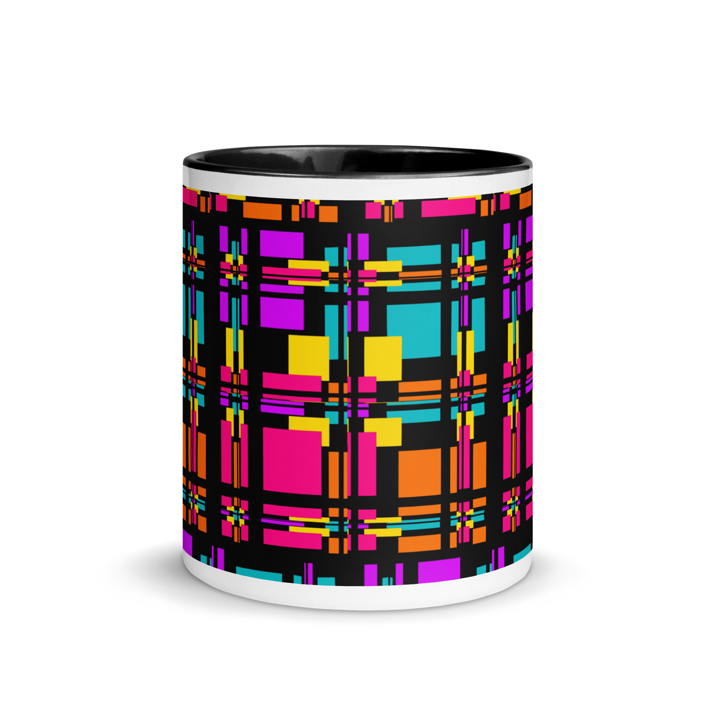 Mug with Color Inside (Rainbow Plaid)