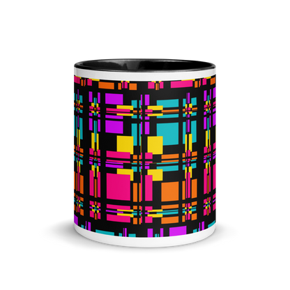 Mug with Color Inside (Rainbow Plaid)