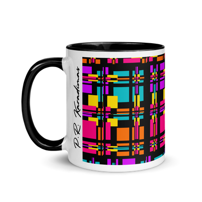 Mug with Color Inside (Rainbow Plaid)