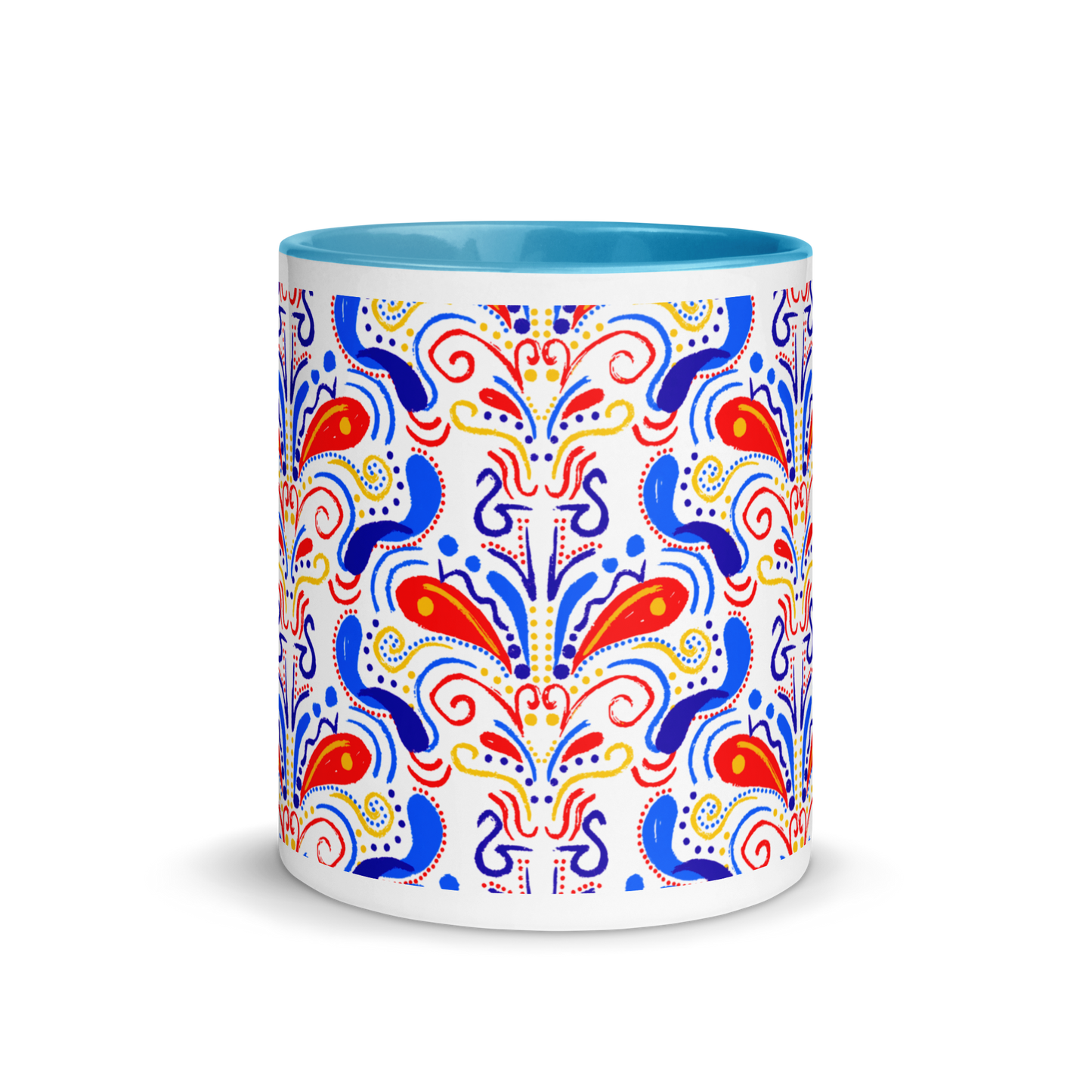 Mug with Color Inside (Talavera-inspired|White)