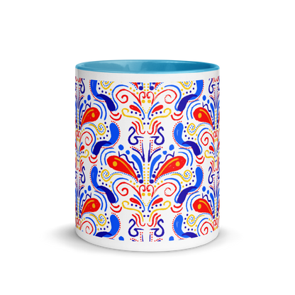 Mug with Color Inside (Talavera-inspired|White)