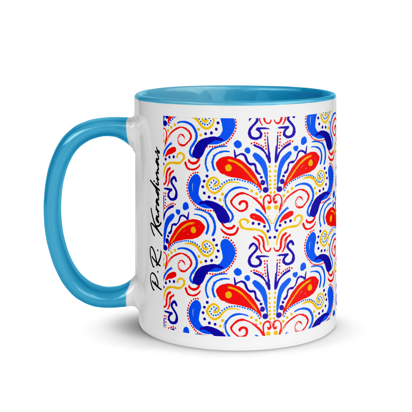 Mug with Color Inside (Talavera-inspired|White)