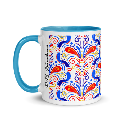 Mug with Color Inside (Talavera-inspired|White)