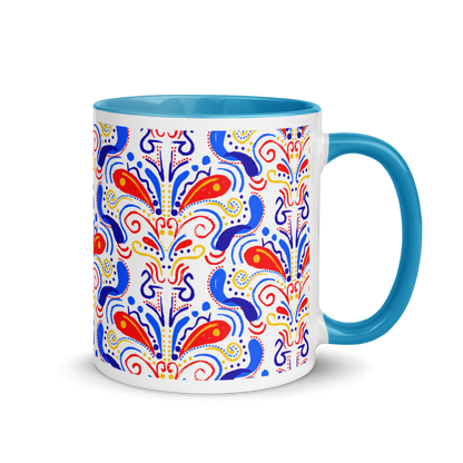 Mug with Color Inside (Talavera-inspired|White)