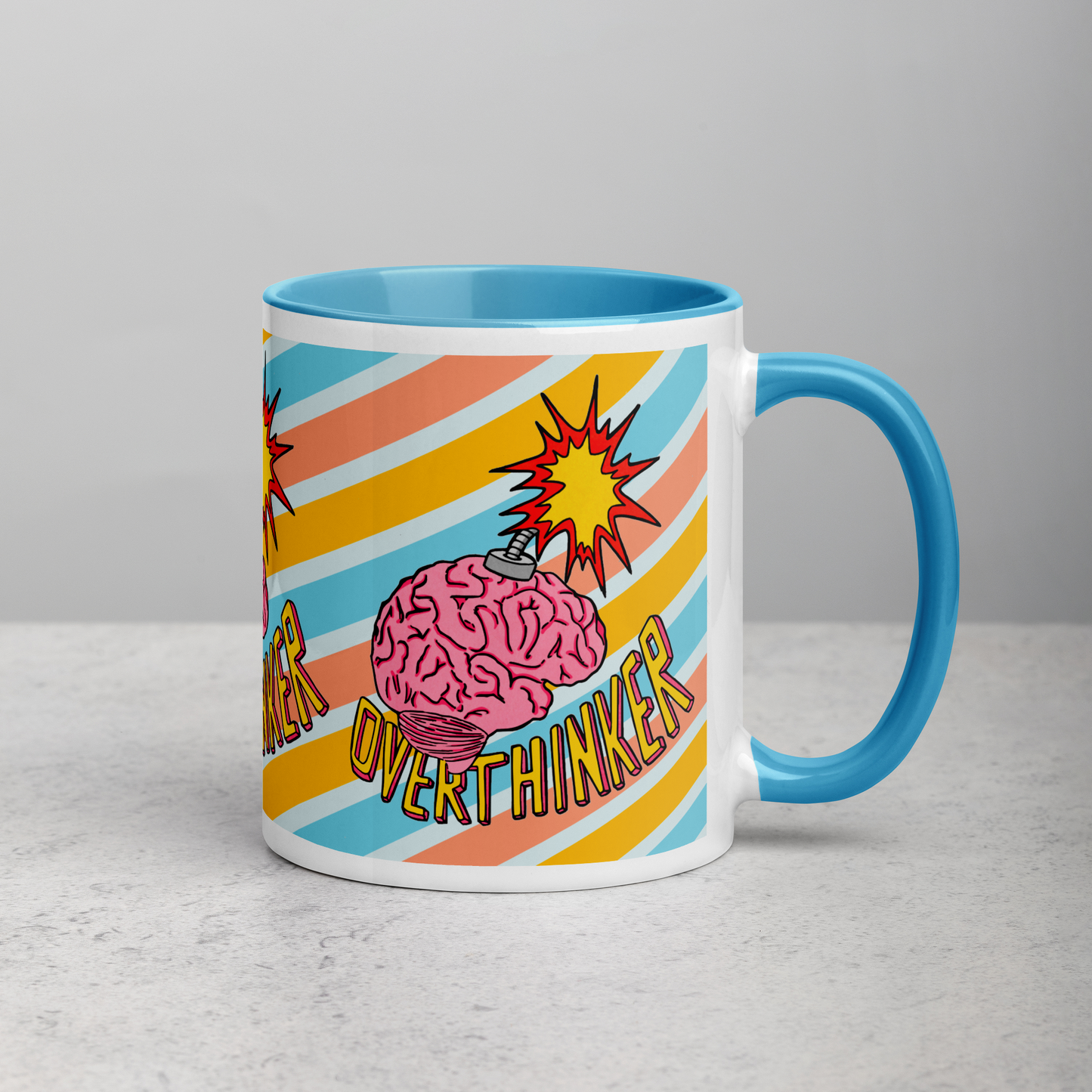 Mug with Color Inside (Overthinker)