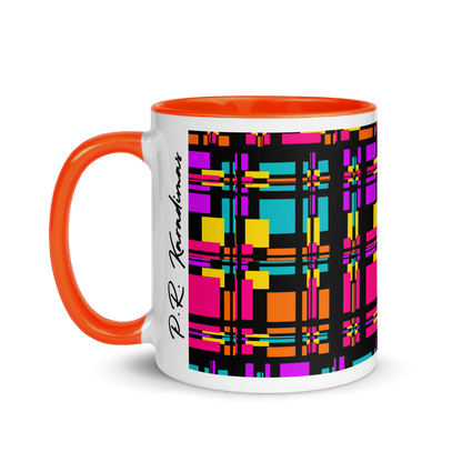 Mug with Color Inside (Rainbow Plaid)