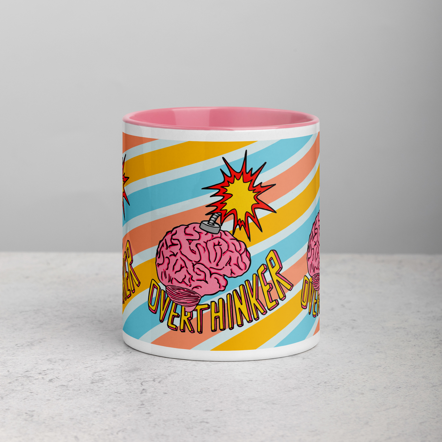 Mug with Color Inside (Overthinker)