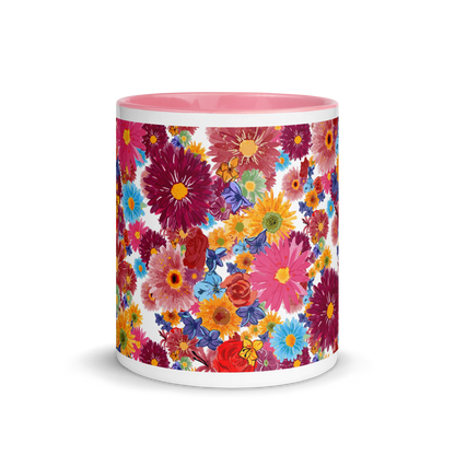 Mug with Color Inside (Watercolor Flowers)