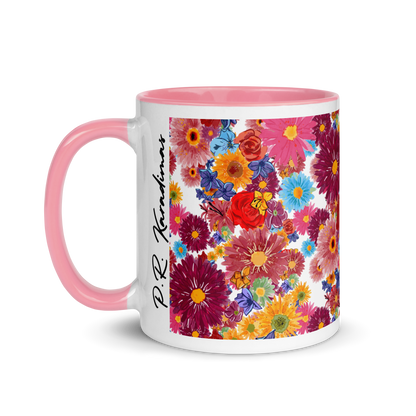 Mug with Color Inside (Watercolor Flowers)