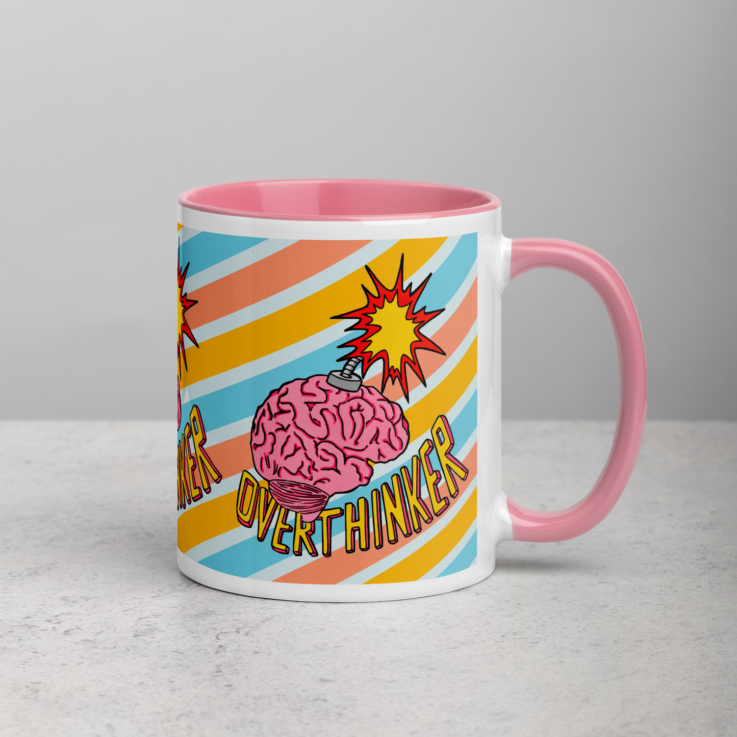 Mug with Color Inside (Overthinker)