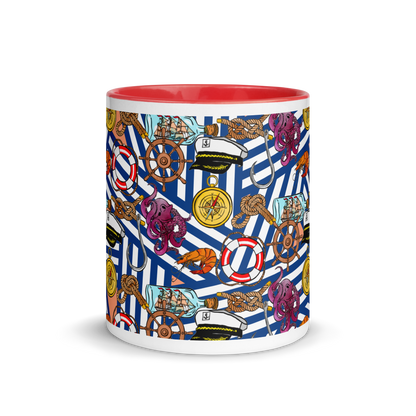 Mug with Color Inside (Nautical|Stripes)