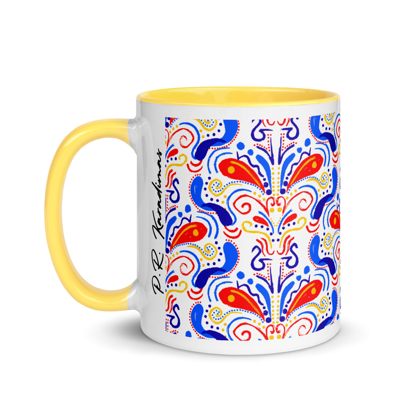 Mug with Color Inside (Talavera-inspired|White)