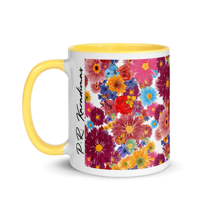 Mug with Color Inside (Watercolor Flowers)