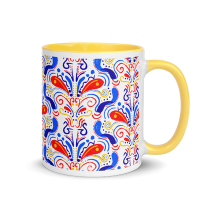 Mug with Color Inside (Talavera-inspired|White)