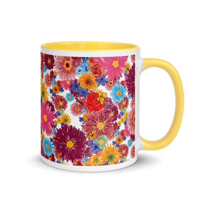 Mug with Color Inside (Watercolor Flowers)