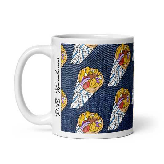 White glossy mug (Souvlaki)