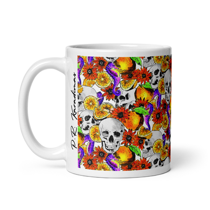 White glossy mug (Skulls & Oranges)