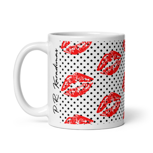 White glossy mug (Lips)