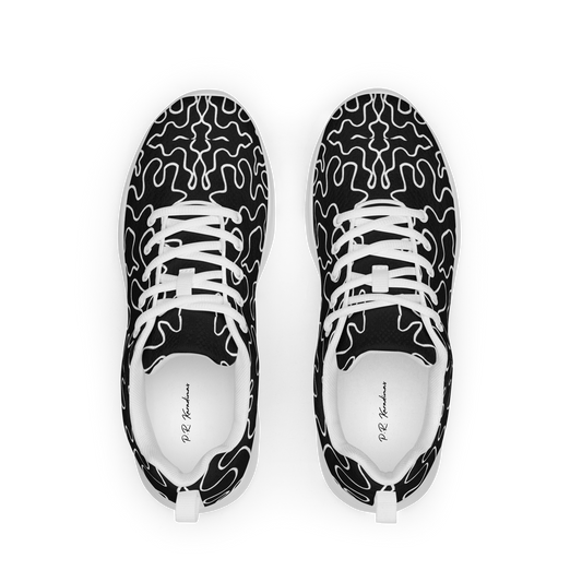 Women’s athletic shoes (Black & White Squiggle)