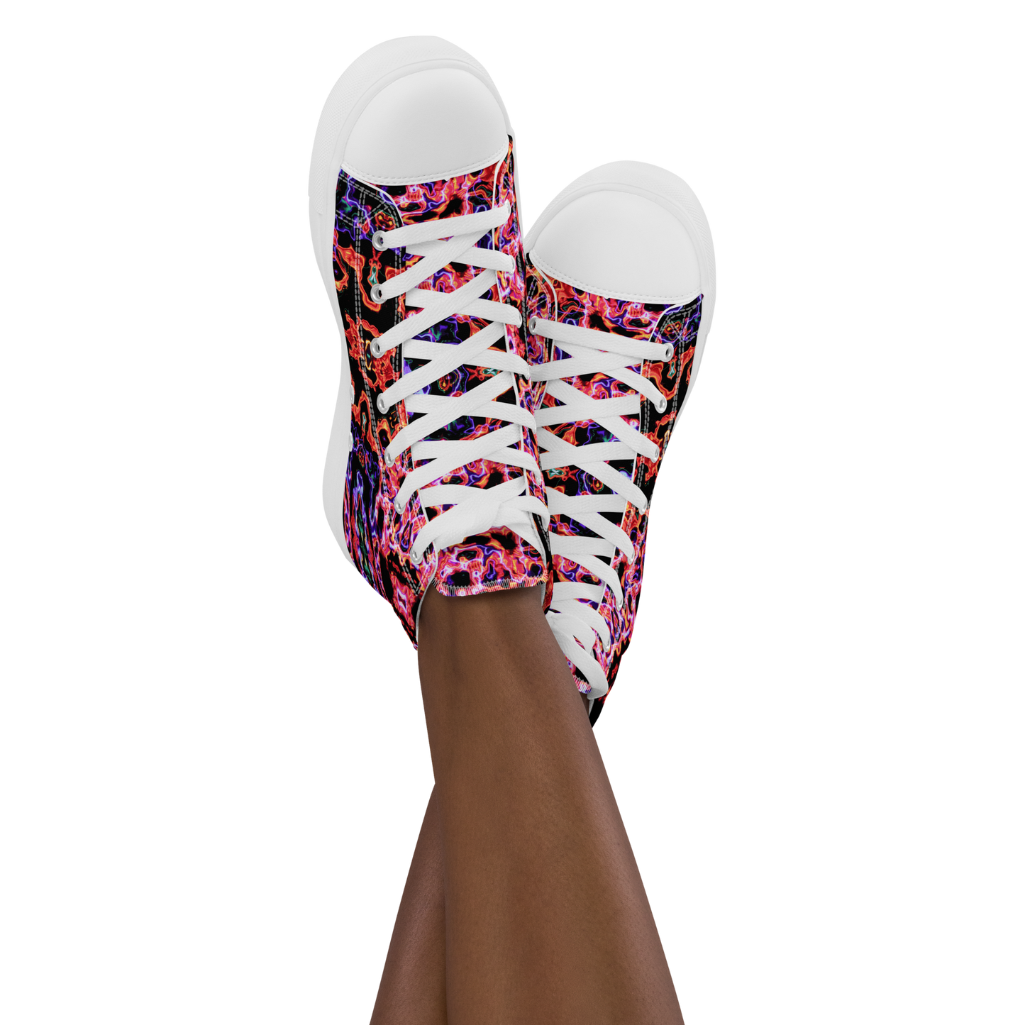 Women’s high top canvas shoes (Lava lamp)