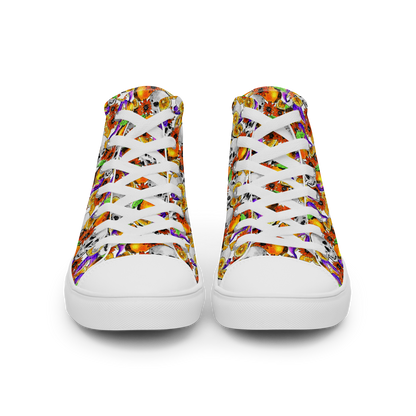 Women’s high top canvas shoes (Skulls & Oranges)