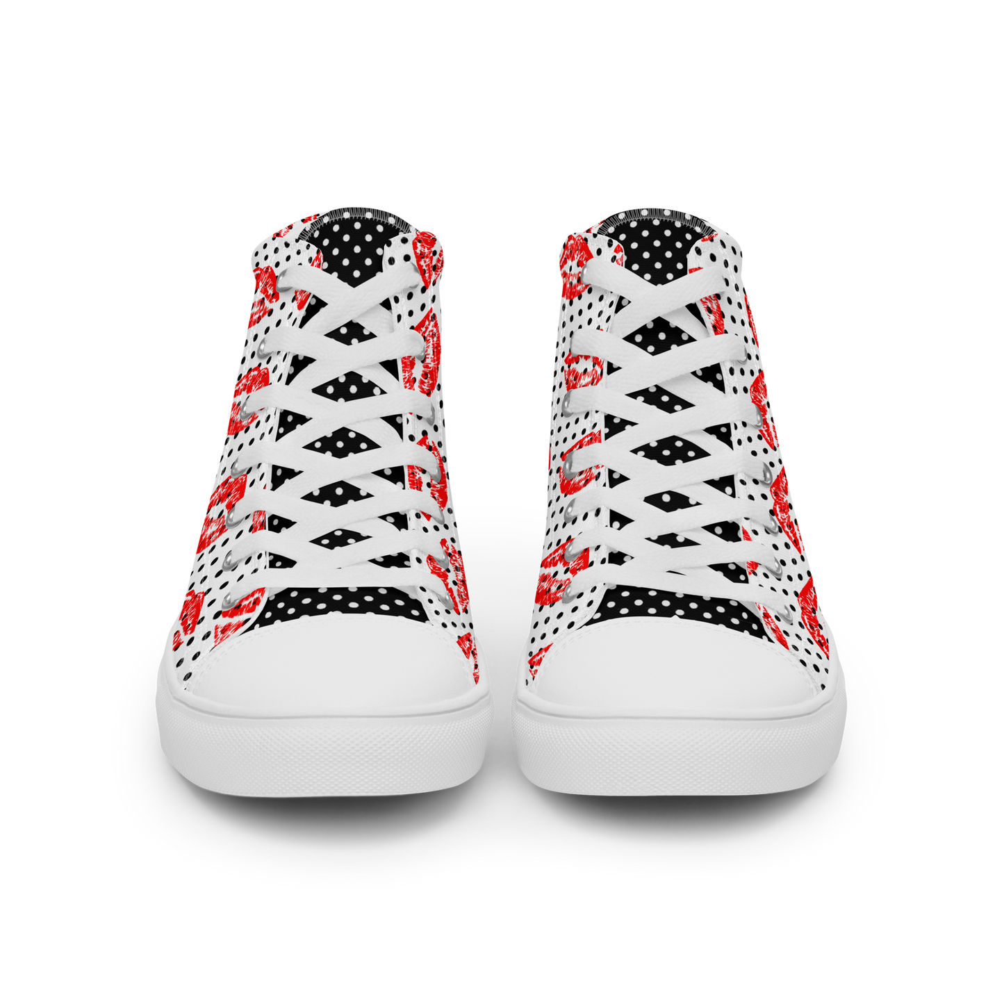 Women’s high top canvas shoes (Lips)