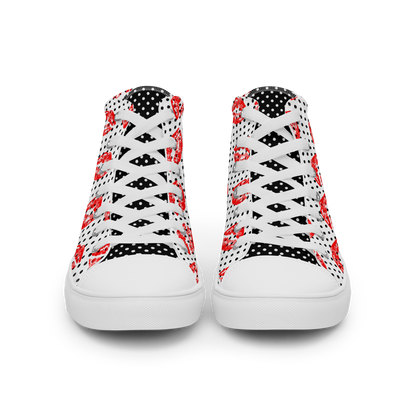 Women’s high top canvas shoes (Lips)