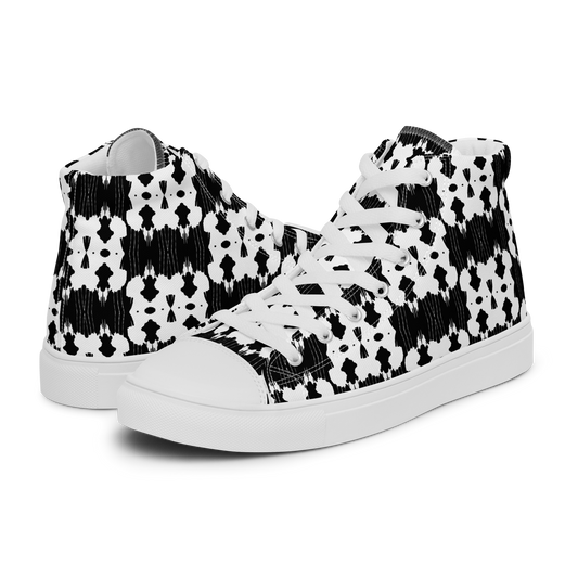 Women’s high top canvas shoes (Inkblot)