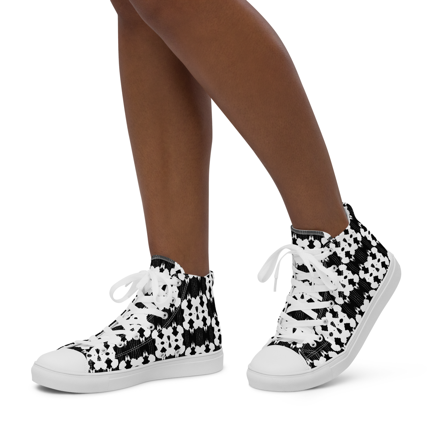 Women’s high top canvas shoes (Inkblot)