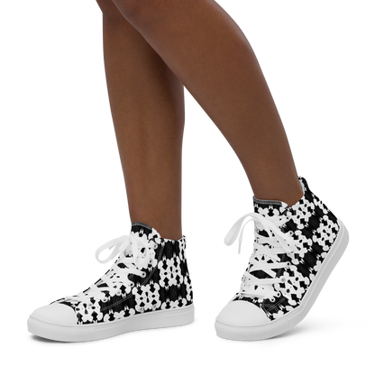 Women’s high top canvas shoes (Inkblot)