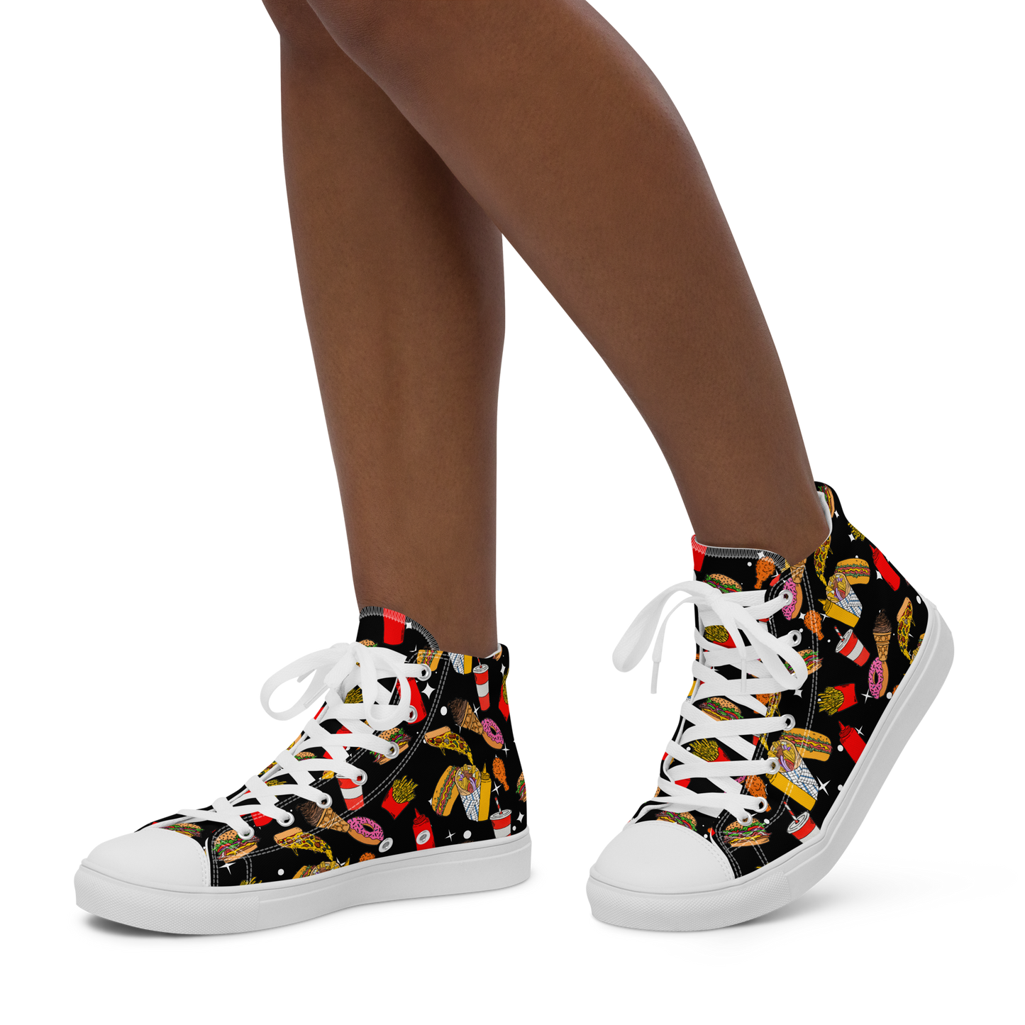 Women’s high top canvas shoes (Fast Food)