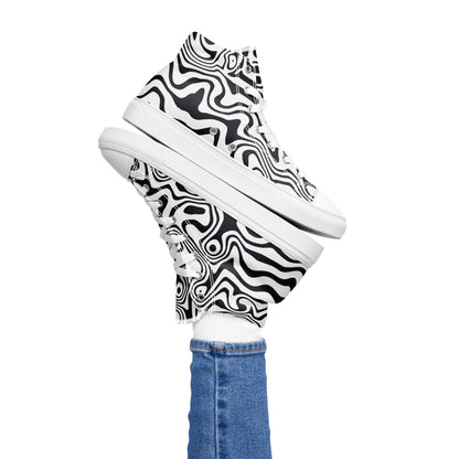 Women’s high top canvas shoes (Noir Noodle)