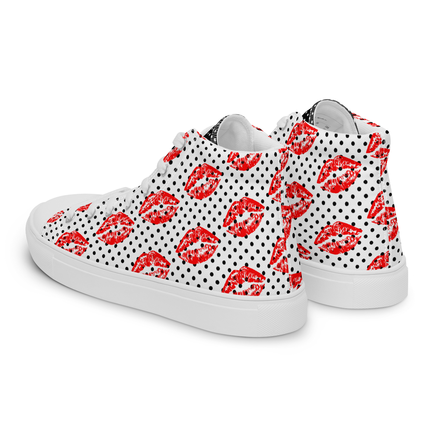 Women’s high top canvas shoes (Lips)