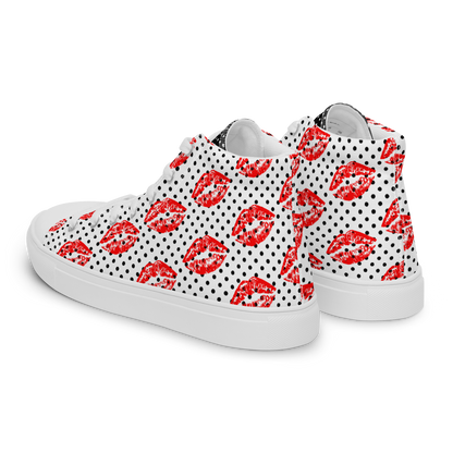 Women’s high top canvas shoes (Lips)