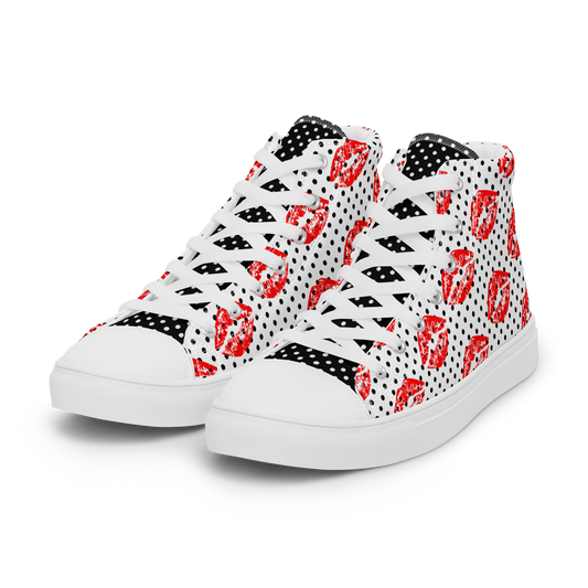 Women’s high top canvas shoes (Lips)