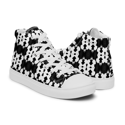 Women’s high top canvas shoes (Inkblot)