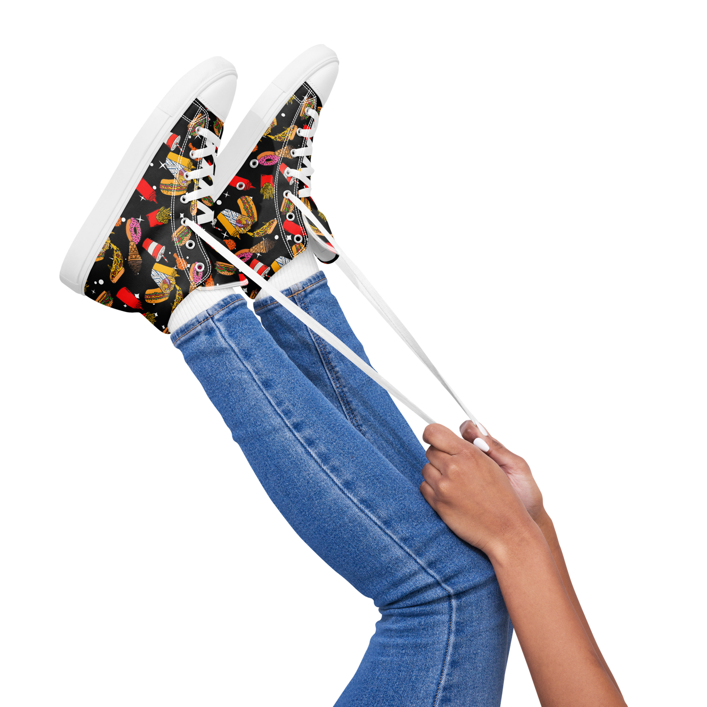 Women’s high top canvas shoes (Fast Food)