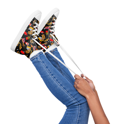 Women’s high top canvas shoes (Fast Food)